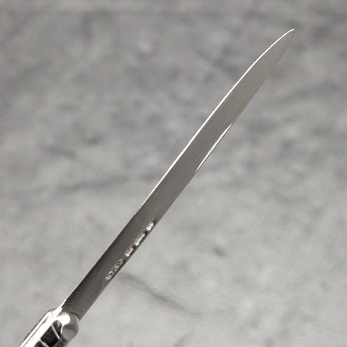 1890年 英国アンティーク 白蝶貝ハンドル 純銀ブレード 折りたたみペンナイフ